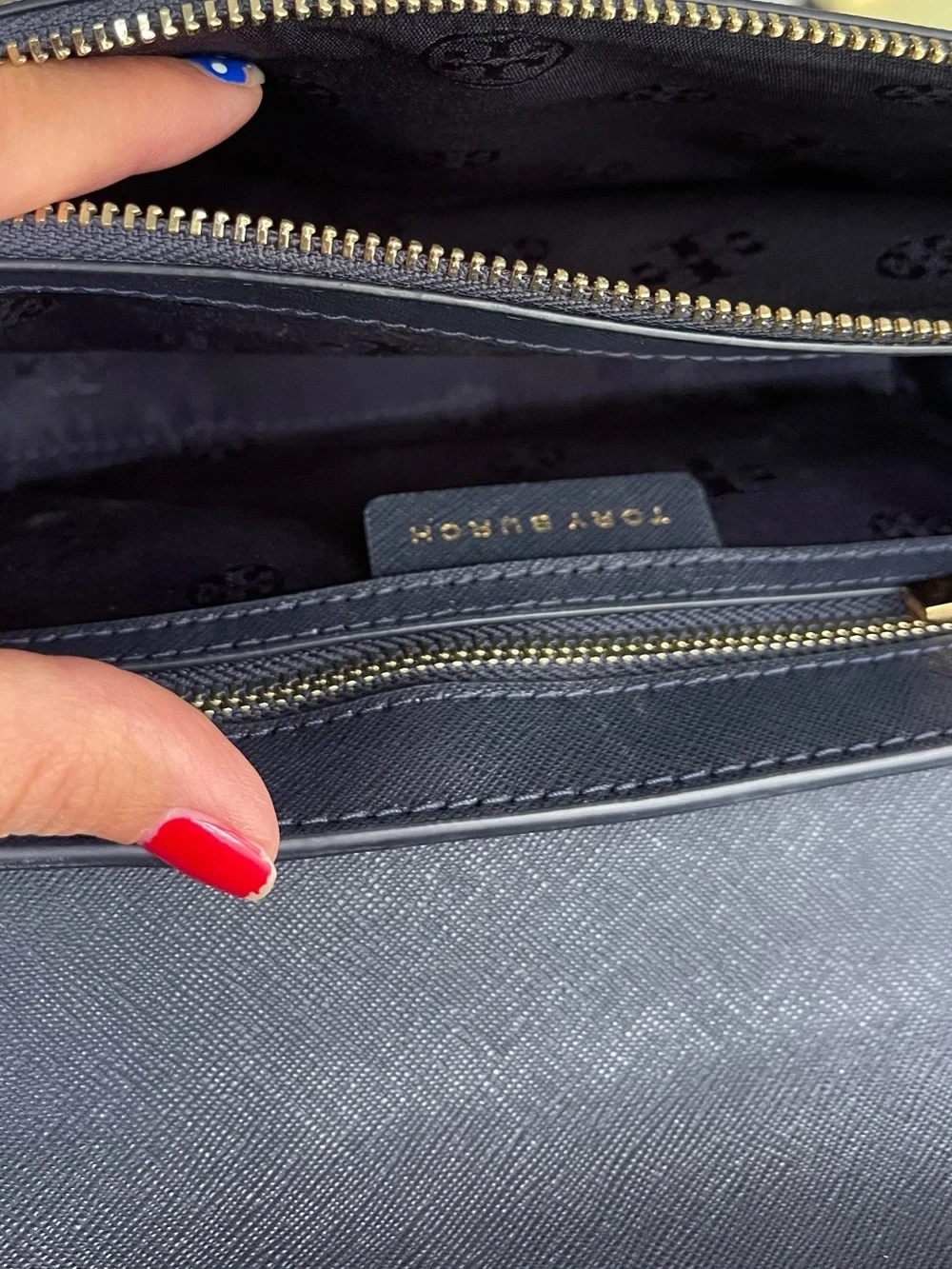 Tory Burch Navy Blue Crossbody Bag